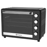 Horno Eléctrico Imaco Modelo HEB60R 2000W 66L Termostato 250°C Puerta Vidrio Templado Plateado