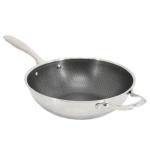 Oster Modessa 142500-01 Sartén Antiadherente 11" Plateada Base Resistente Apta para Todo Tipo de Cocinas