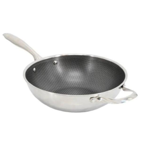Oster Modessa 142500-01 Sartén Antiadherente 11" Plateada Base Resistente Apta para Todo Tipo de Cocinas