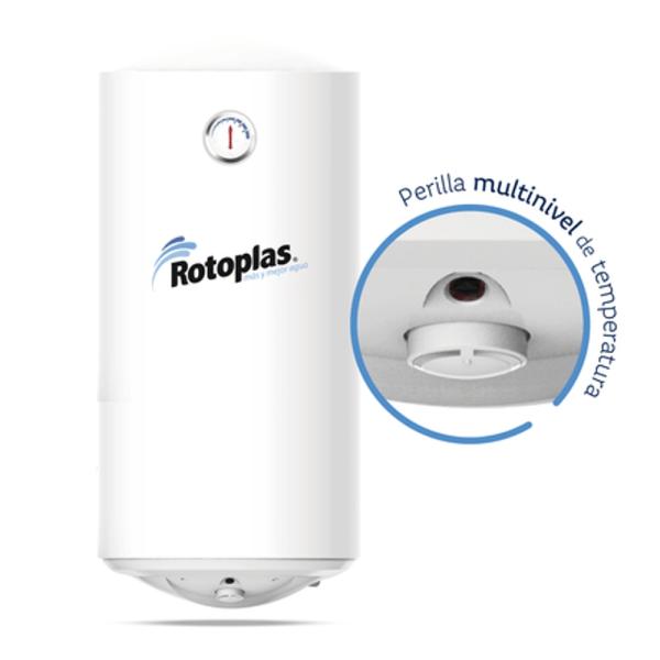 Terma Duraterma Rotoplas 80 Litros 1500 Watts Ahorrador de Energía Panel Anticalcáreo Blanco