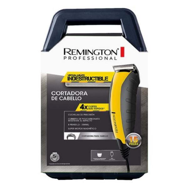 Máquina Cortar Cabello Remington HC5850 Cuchillas Titanio Recargable USB 5 Velocidades Amarillo