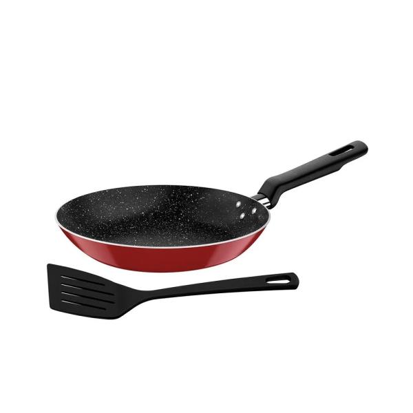 Sartén Roch Loreto 26cm 2mm Grosor Base Refuerzo Rojo Cocina Profesional