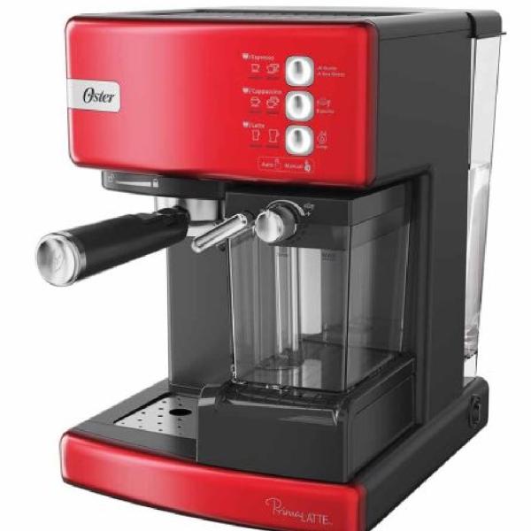 Oster Prima Latte BVSTEM6603R Cafetera Automática 15 Bares Espresso/Cappuccino Rojo