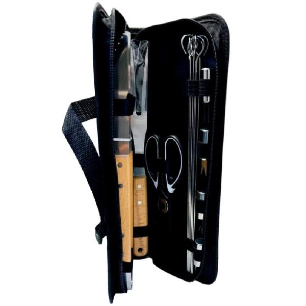 Uysa Set Utensilios Parrillero X15 Piezas Acero Inoxidable- 10390073