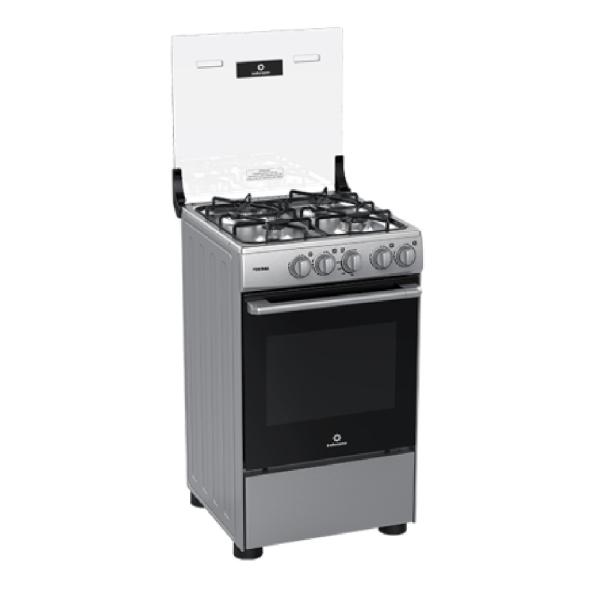 Cocina Indurama Serie Fontana 60cm 4 Hornillas Autolimpiante Termostato Integrado Gris