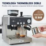 Cafetera Oster BVSTEM7400-053 1400W Espresso Perfect Brew Doble Termo Plata