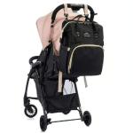 Mochila Pañalera Convertible 3 en 1 Negro Multifuncional con Portabebé y Cambiador