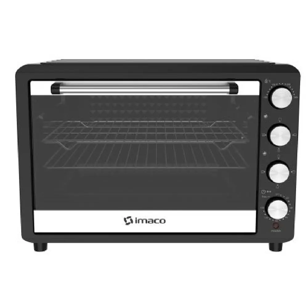 Horno Rosticero Imaco HEB75R 75 Litros 6 Brochas Antiadherente Timer Digital Negro