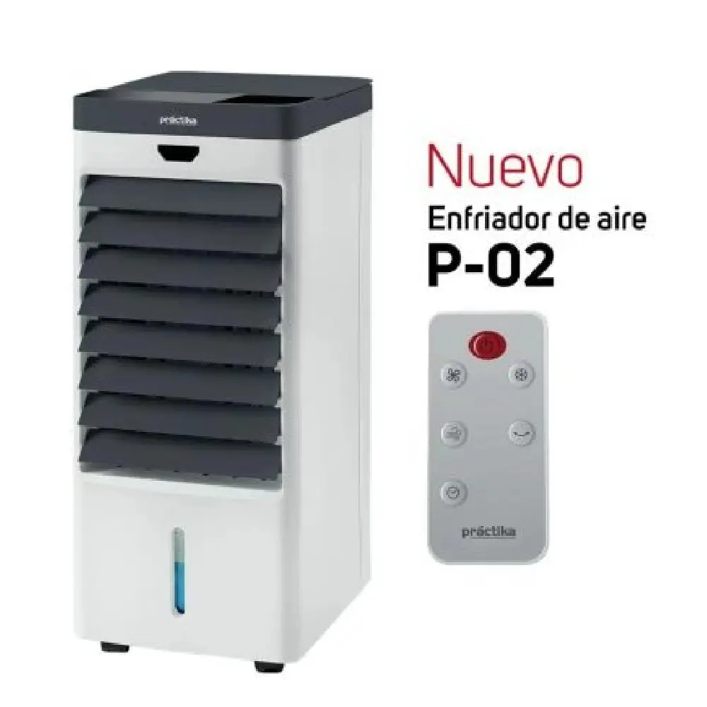 Practika P-02 60W Enfriador de Aire Portátil 3 Velocidades Bajo Consumo Blanco