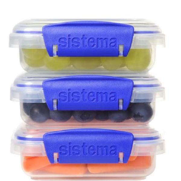 Set 3 Tuppers 200ml Cierre Seguro Apilables Microondable - 2159681