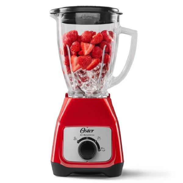 Oster Serie BLSTKAGRRD Licuadora 500W Vaso 1.5L Tecnología All-Metal Drive Rojo