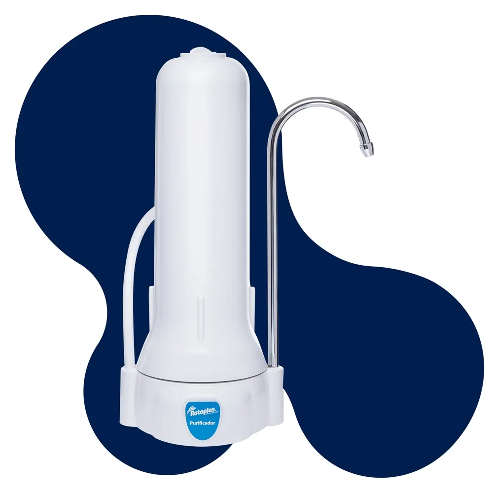 Rotoplas Purificador Agua Lavadero 10L Tecnología Hydropur Elimina Sedimentos y Cloro Blanco