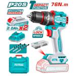 Taladro Percutor DeWalt DCD796D2 20V 76Nm Brushless 13mm 2x2.0Ah Maletín Industrial
