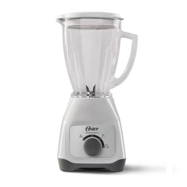 Oster BLSTKAGWRD Licuadora 550W 1.5L Vaso Vidrio 5 Velocidades + Pulso Blanco