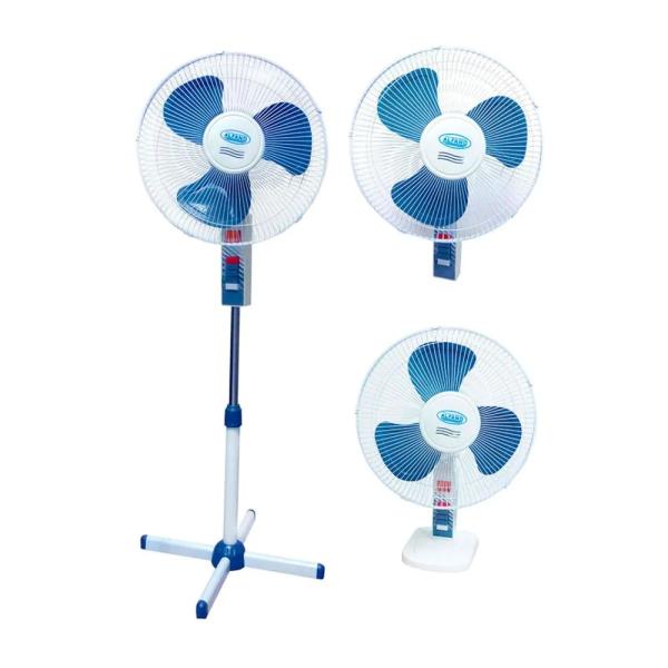Alfano AL-1680 Ventilador 3 en 1 16" 60W 3 Velocidades Oscilación 90° Control Remoto Blanco