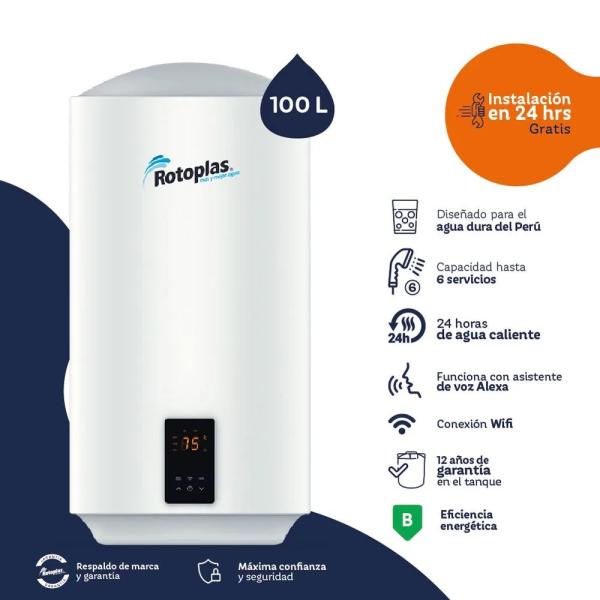 Terma de Acumulacion Ecosmart Wifi 100L Rotoplas - 500468