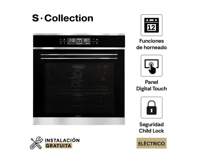 Sole SOLHO019 70L Horno Digital Autocooling Termostato Seguridad Negro