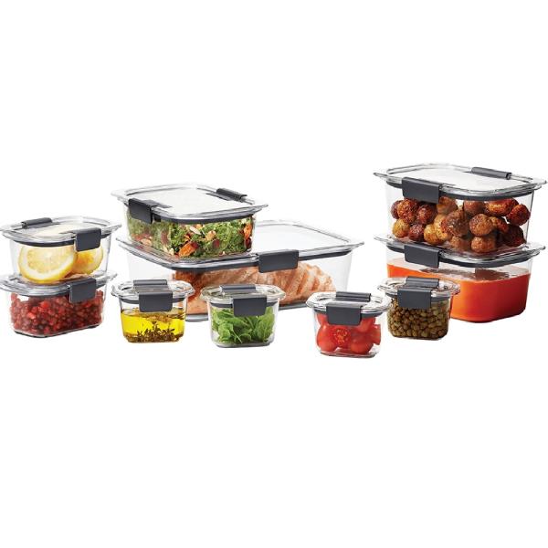 Rubbermaid Recipientes Para Alimentos 10 Piezas 1.1L Herméticos Libre de BPA Transparente