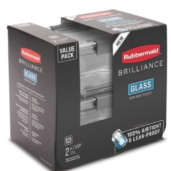 Rubbermaid 2118309 2 Recipientes 1.1L Herméticos Libre de BPA Lavavajillas