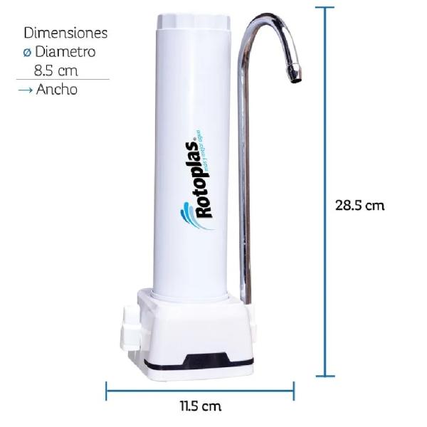 Rotoplas Purificador Special Sobre Lavadero 12L Filtración 3 Etapas Tecnología Hydropur Blanco