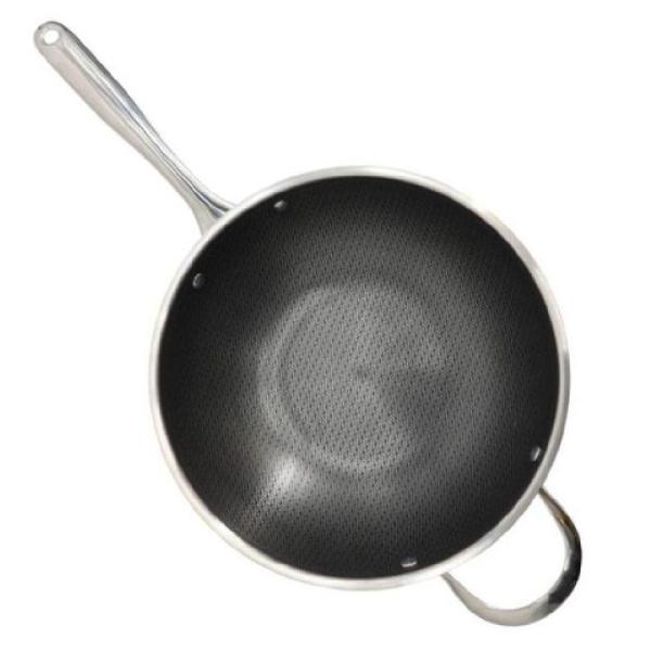 Oster Modessa 142500-01 Sartén Antiadherente 11" Plateada Base Resistente Apta para Todo Tipo de Cocinas