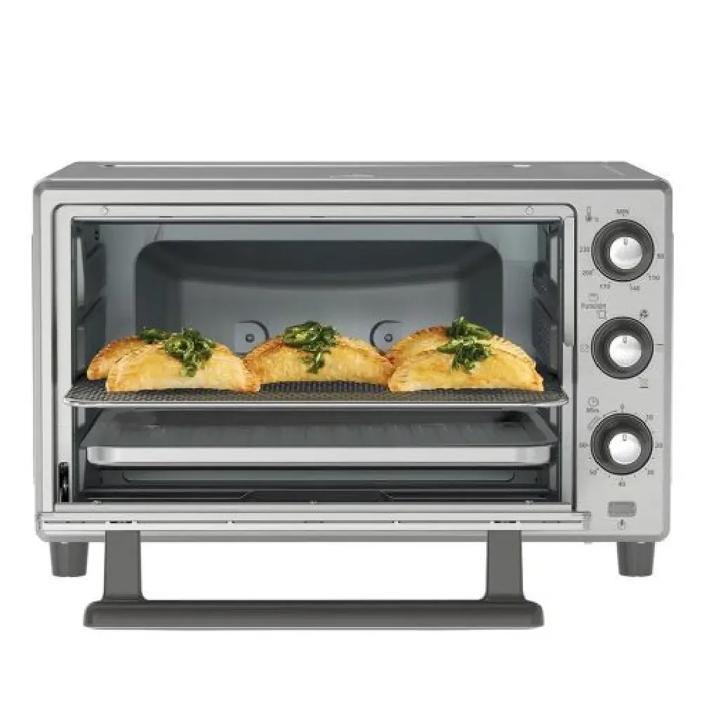 Oster TSSTTVLS25 Horno Eléctrico con Freidora de Aire 25L 1700W Digital 7 Funciones Plateado
