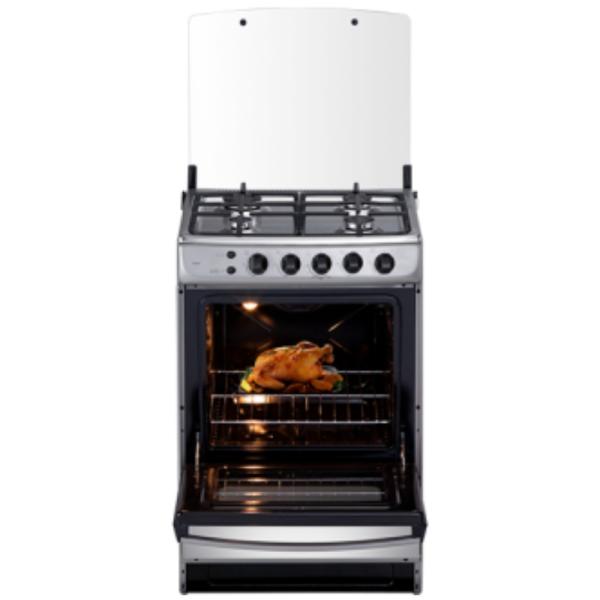 Cocina Indurama Viena QZ 4 Hornillas 18.000 BTU Parrilla Antiadherente Diseño Moderno Acero