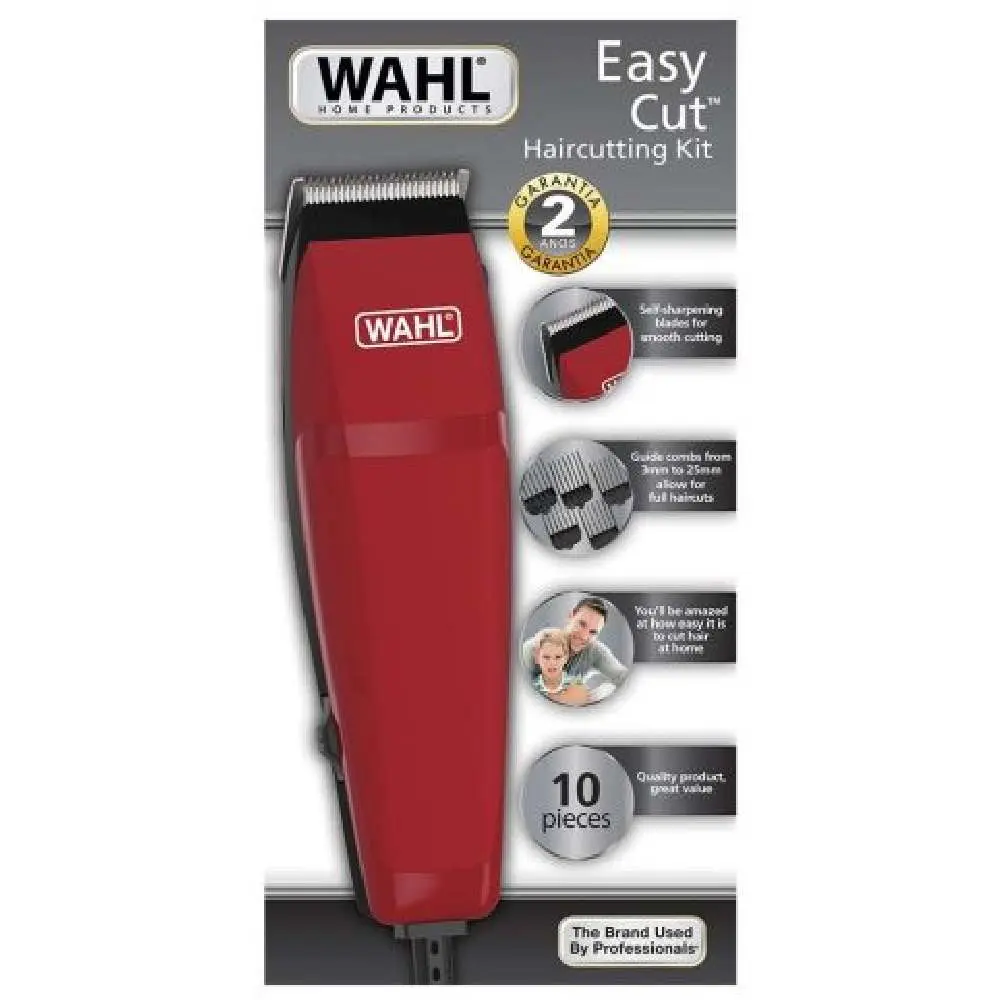 Wahl Easy Cut 9314-2718 Máquina Profesional 20W Corte Preciso 5 Ajustables Negro/Rojo
