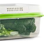 Rubbermaid 2114817 Juego de 3 Contenedores 3.8L Herméticos Apilables Libre de BPA Blanco