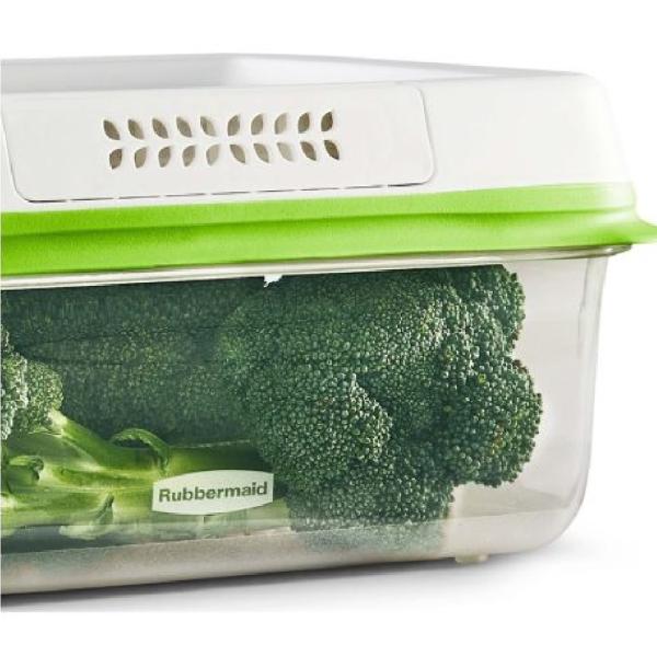 Rubbermaid 2114817 Juego de 3 Contenedores 3.8L Herméticos Apilables Libre de BPA Blanco
