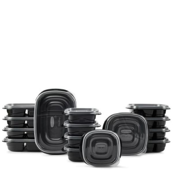 Rubbermaid Set 15 Contenedores Tapa Segura Apilables Microondable - 2117366