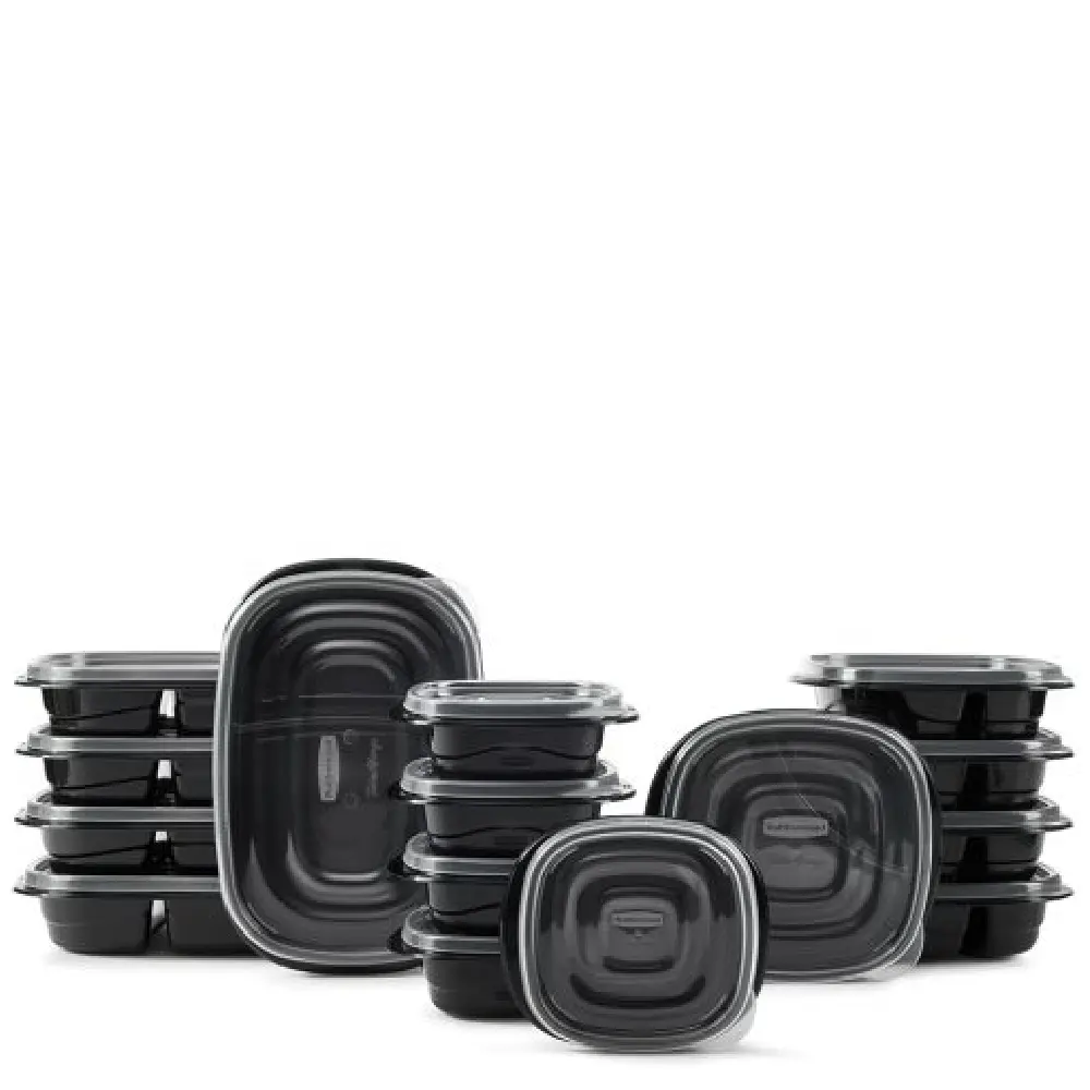 Rubbermaid Set 15 Contenedores Tapa Segura Apilables Microondable - 2117366