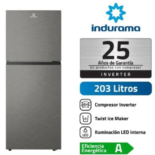 Refrigeradora Indurama RI-359 Croma 203L Eficiencia A+ Freezer Inferior