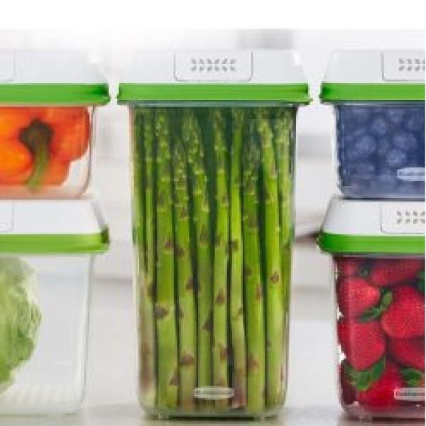 Rubbermaid Contenedor 2114820 2 Piezas 10L Organización Frutas Verduras